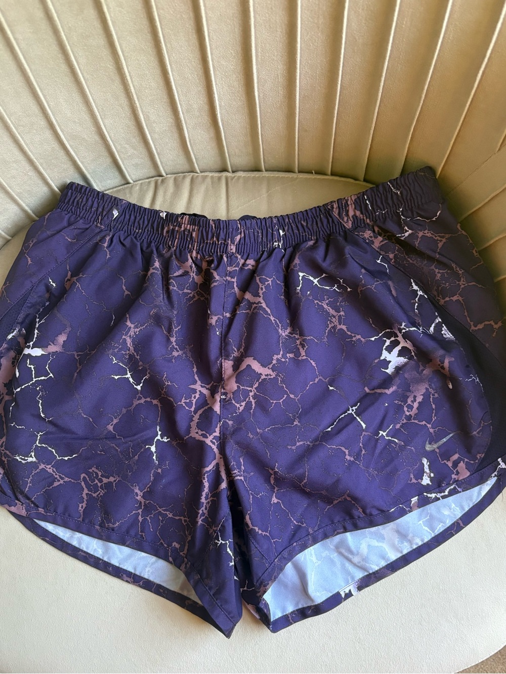 Nike Purple Marble-Print Shorts
